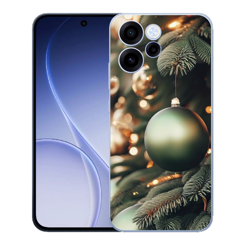 Gelový kryt mmCase na Oppo Reno 15 FS 5G - vánoční ozdoby 1