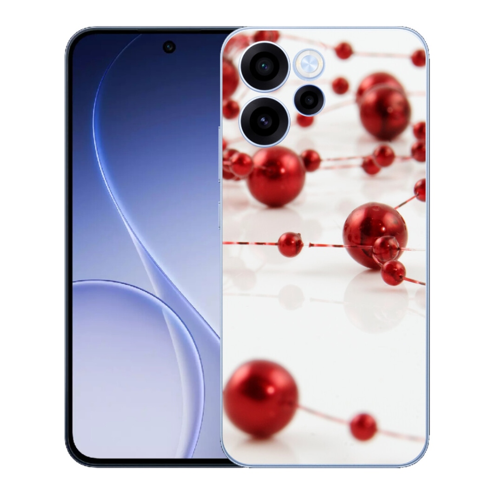 Gelový kryt mmCase na Oppo Reno 15 FS 5G - vánoční řetěz