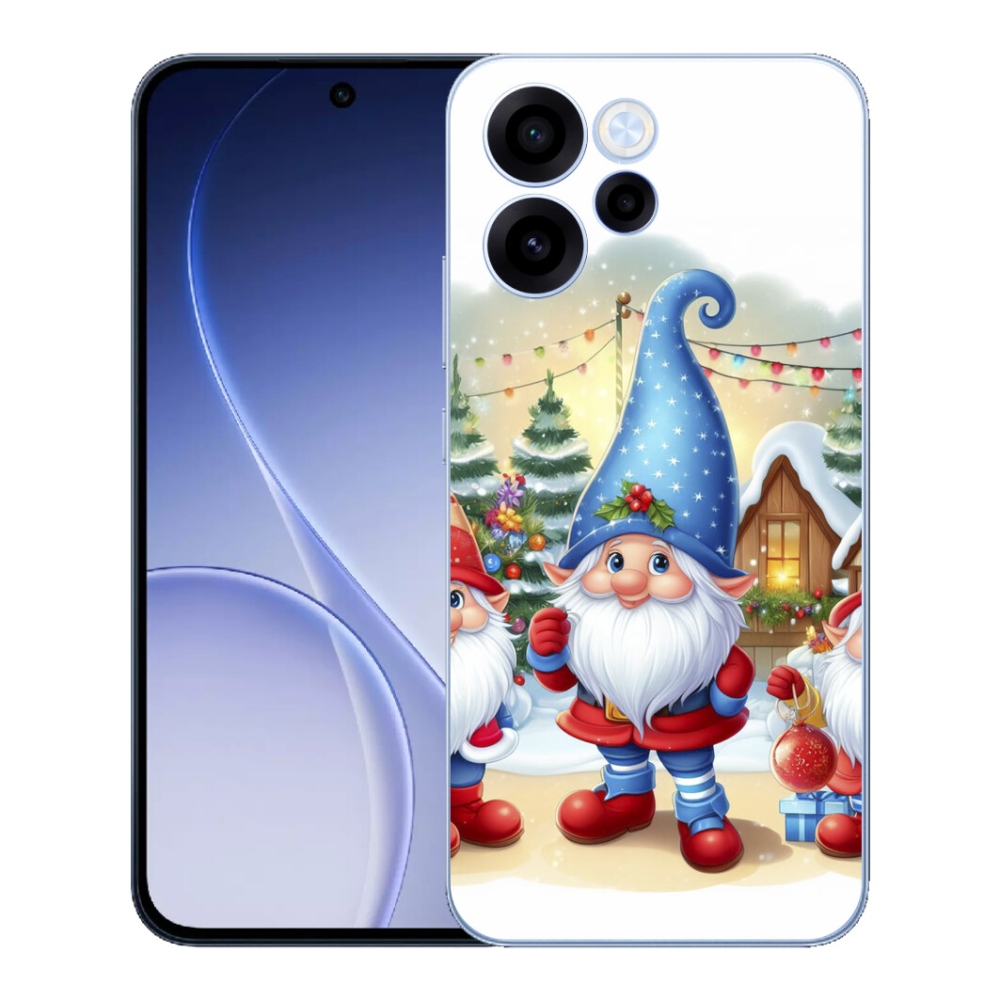 Gelový kryt mmCase na Oppo Reno 15 FS 5G - vánoční skřítci