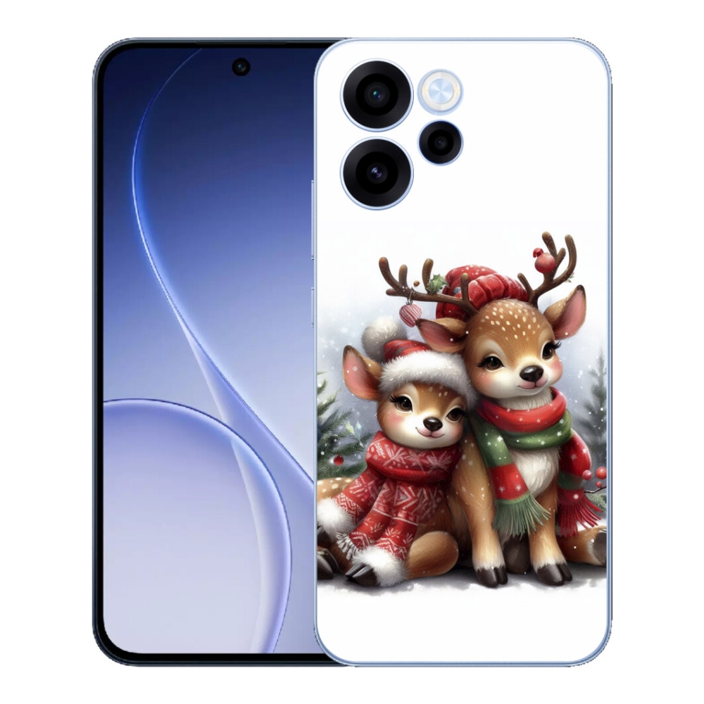 Gelový kryt mmCase na Oppo Reno 15 FS 5G - vánoční sobi