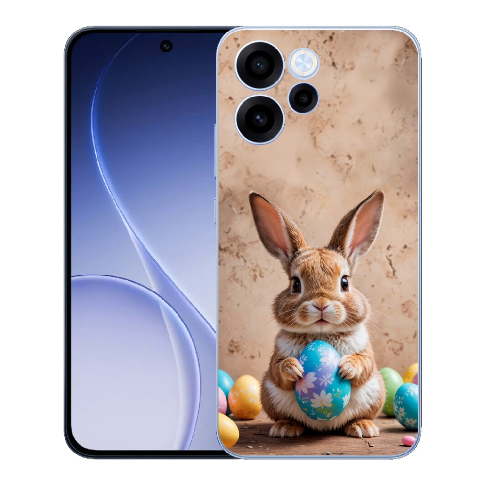 Gelový kryt mmCase na Oppo Reno 15 FS 5G - velikonoční králíček
