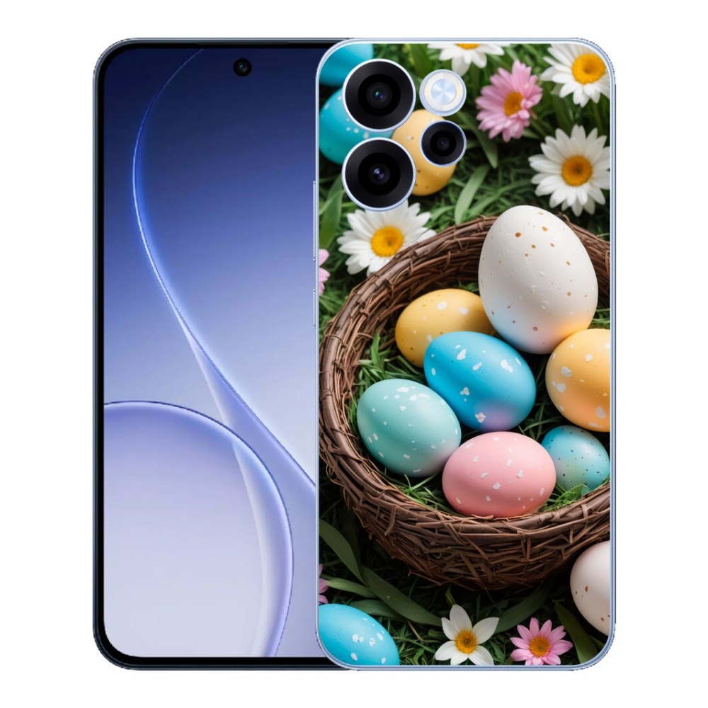 Gelový kryt mmCase na Oppo Reno 15 FS 5G - velikonoční vajíčka 2