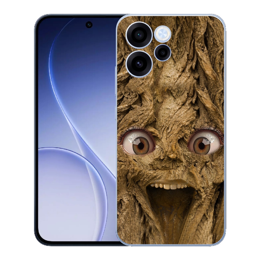 Gelový kryt mmCase na Oppo Reno 15 FS 5G - veselý strom s očima