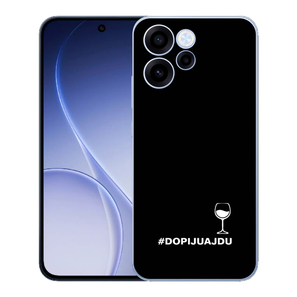 Gelový kryt mmCase na Oppo Reno 15 FS 5G - vinný motiv černé pozadí