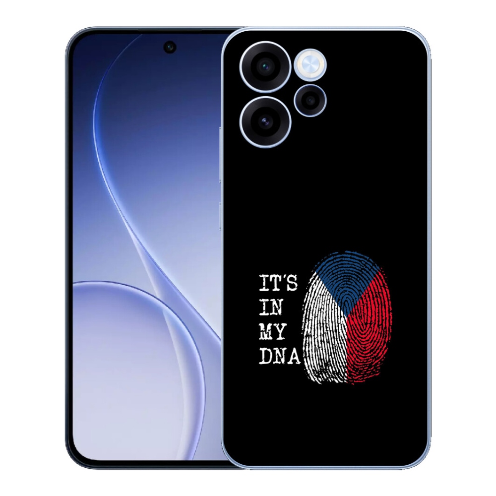 Gelový kryt mmCase na Oppo Reno 15 FS 5G - vlajka otisk prstu černé pozadí