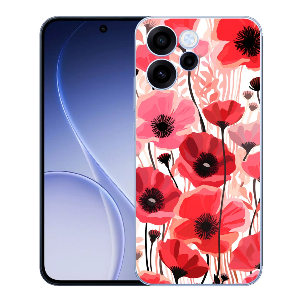 Gelový kryt mmCase na Oppo Reno 15 FS 5G - vlčí mák 1