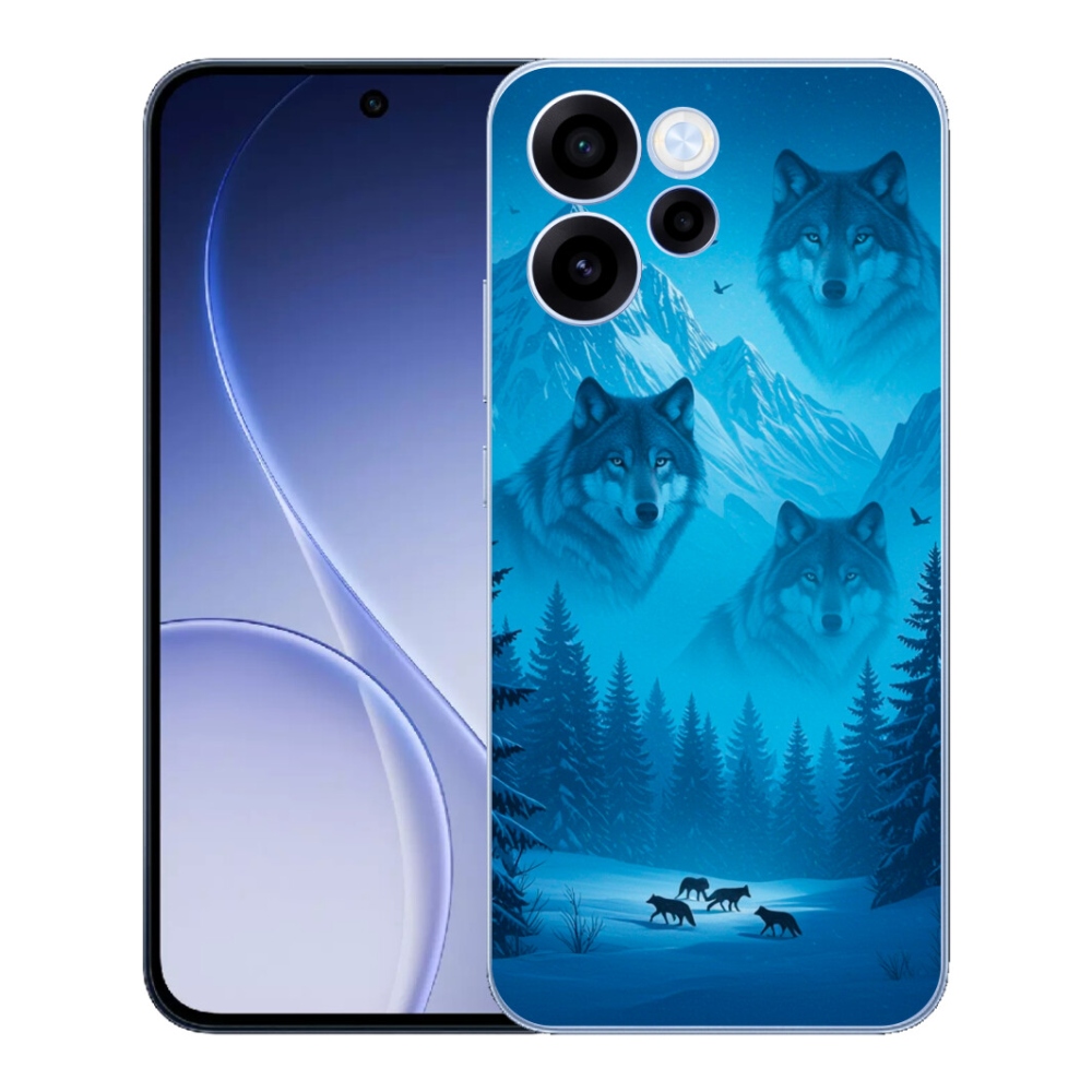 Gelový kryt mmCase na Oppo Reno 15 FS 5G - vlčí smečka