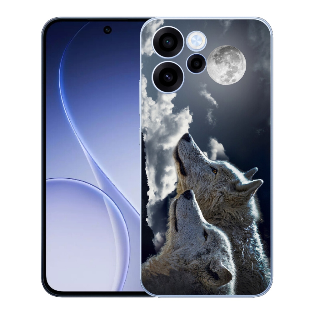 Gelový kryt mmCase na Oppo Reno 15 FS 5G - vlci