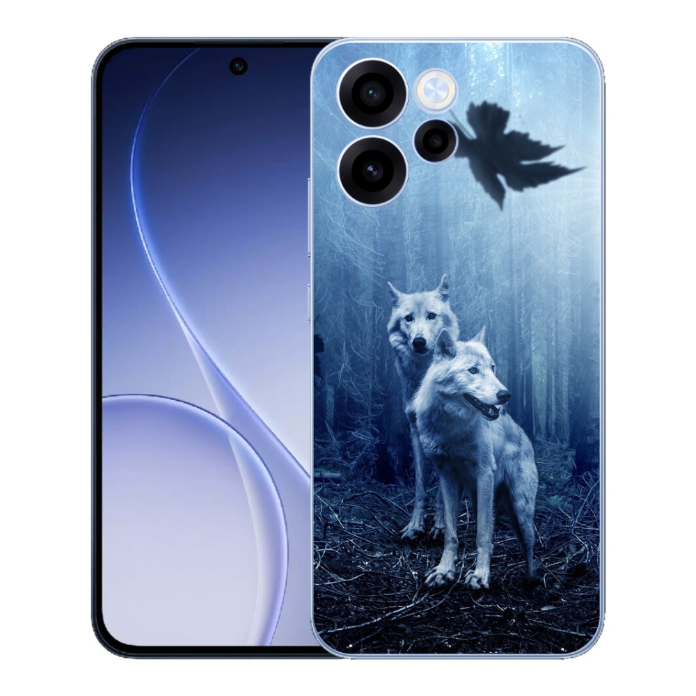 Gelový kryt mmCase na Oppo Reno 15 FS 5G - vlci v lese