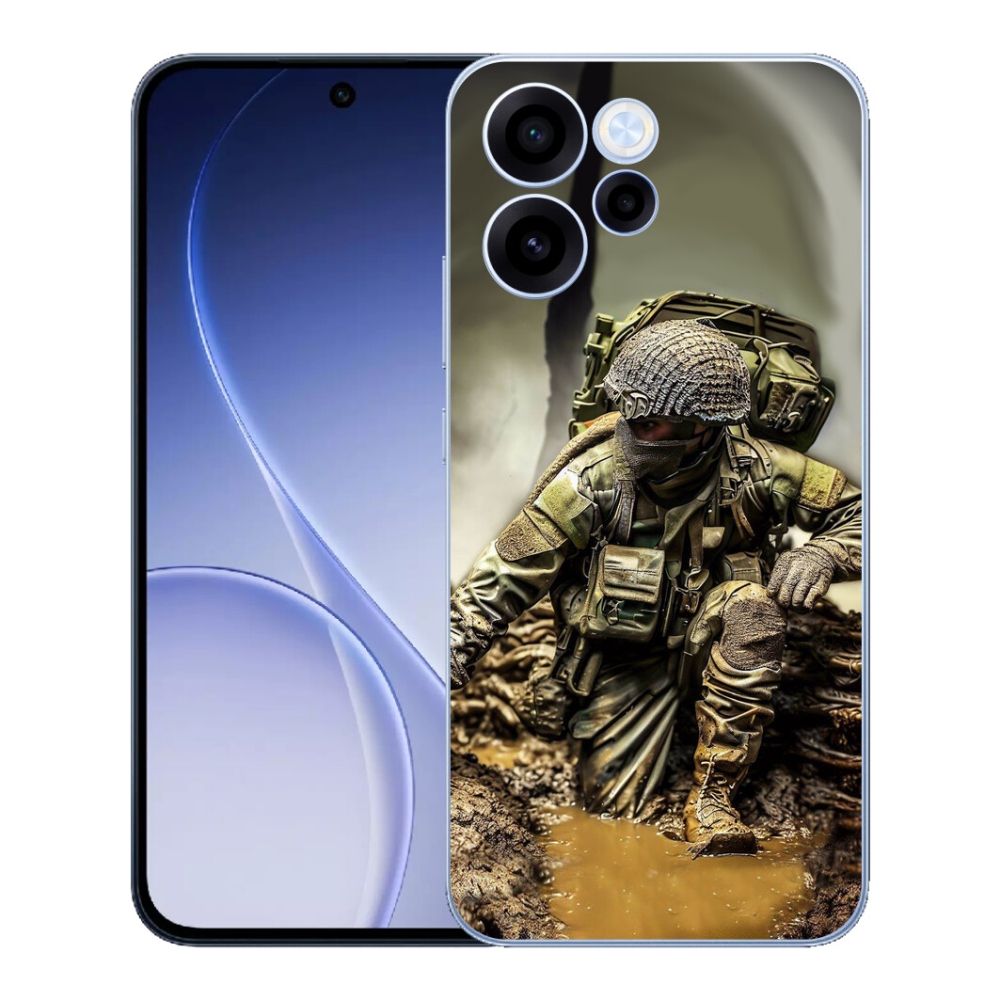Gelový kryt mmCase na Oppo Reno 15 FS 5G - voják