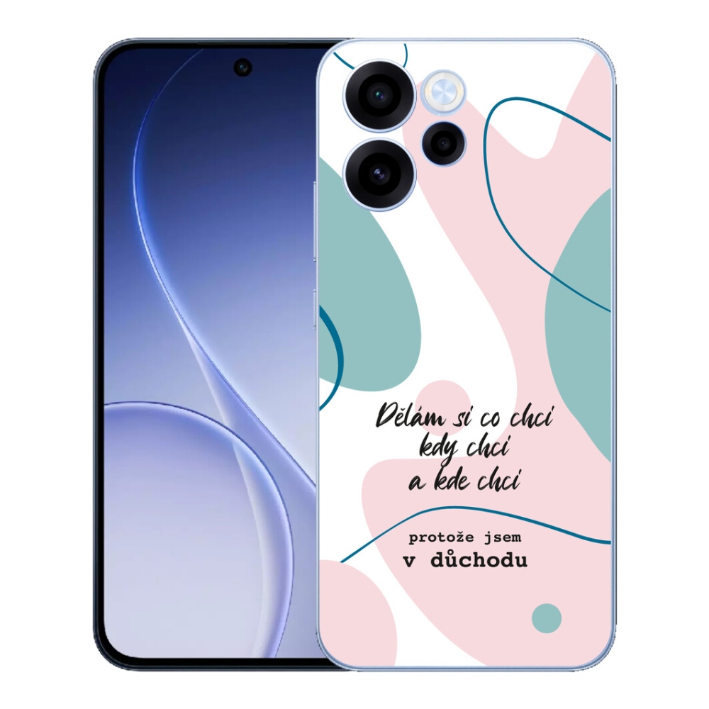 Gelový kryt mmCase na Oppo Reno 15 FS 5G - vtipný text 10 bílé pozadí