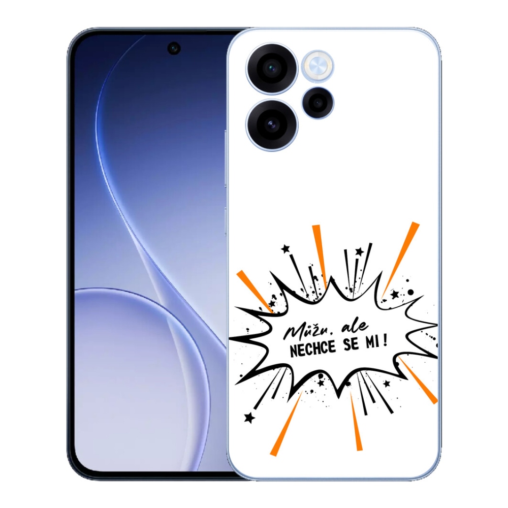 Gelový kryt mmCase na Oppo Reno 15 FS 5G - vtipný text 11 bílé pozadí