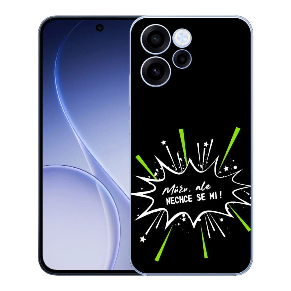 Gelový kryt mmCase na Oppo Reno 15 FS 5G - vtipný text 11 černé pozadí