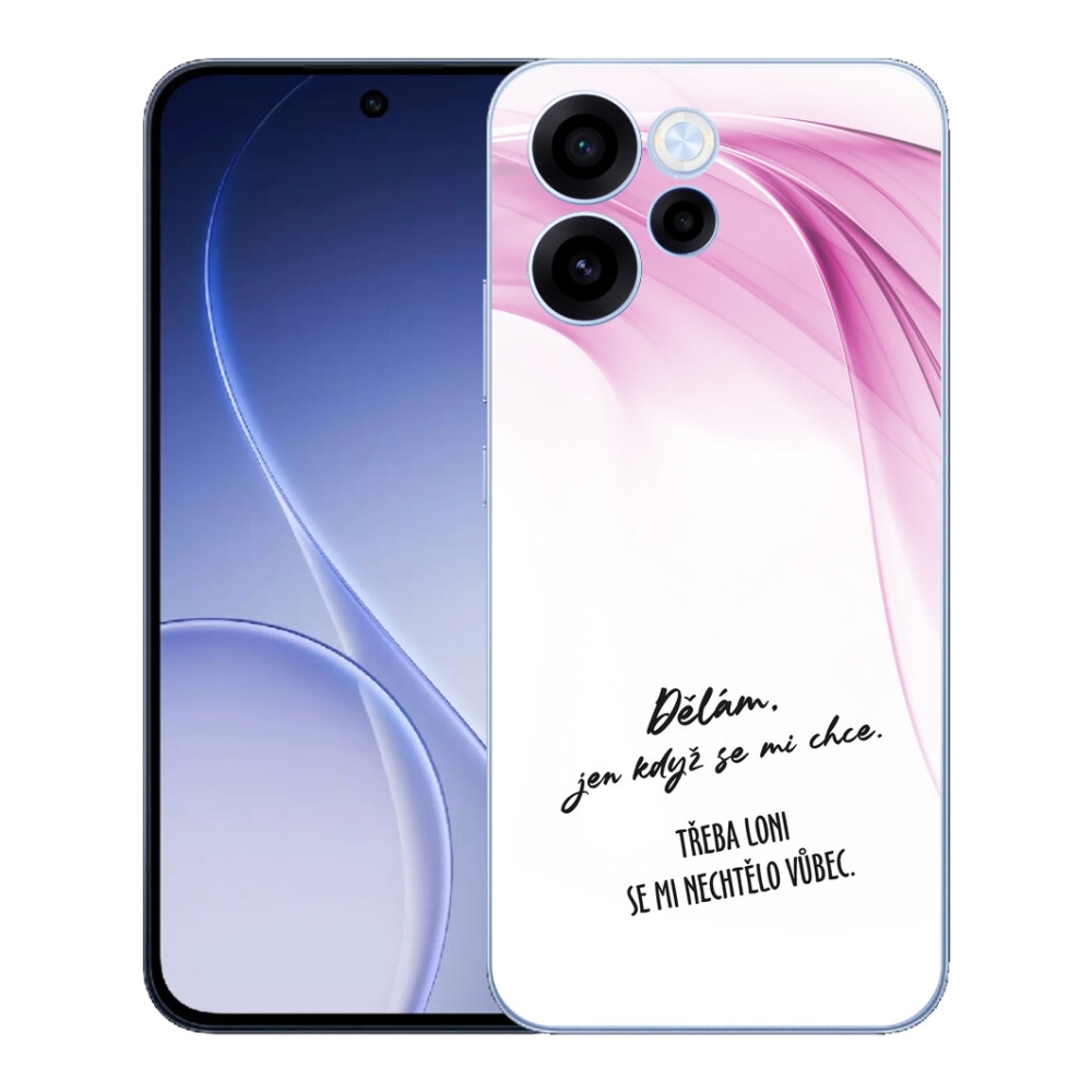 Gelový kryt mmCase na Oppo Reno 15 FS 5G - vtipný text 12 bílé pozadí