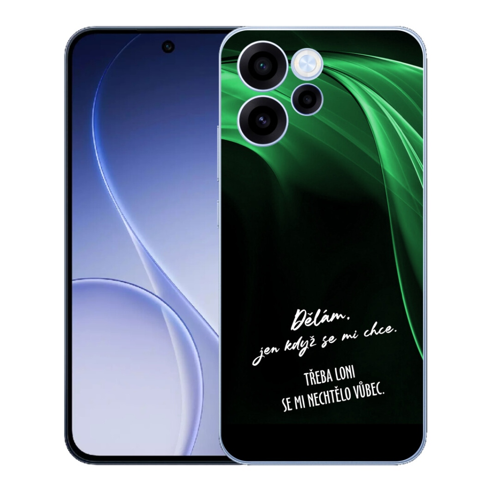 Gelový kryt mmCase na Oppo Reno 15 FS 5G - vtipný text 12 černé pozadí