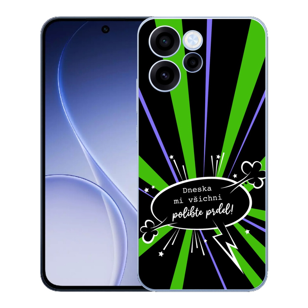 Gelový kryt mmCase na Oppo Reno 15 FS 5G - vtipný text 15 černé pozadí