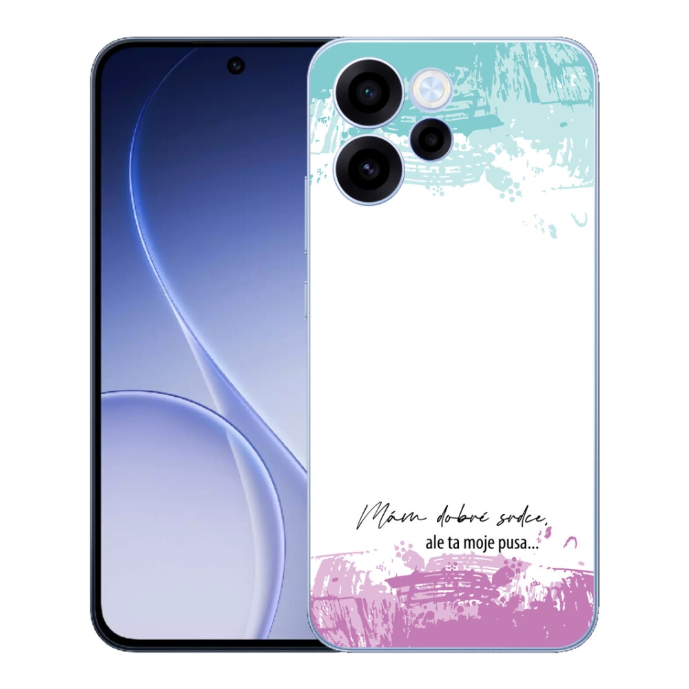 Gelový kryt mmCase na Oppo Reno 15 FS 5G - vtipný text 3 bílé pozadí