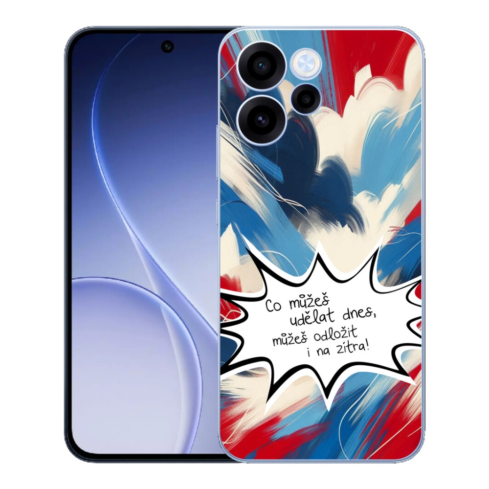 Gelový kryt mmCase na Oppo Reno 15 FS 5G - vtipný text 9 bílé pozadí
