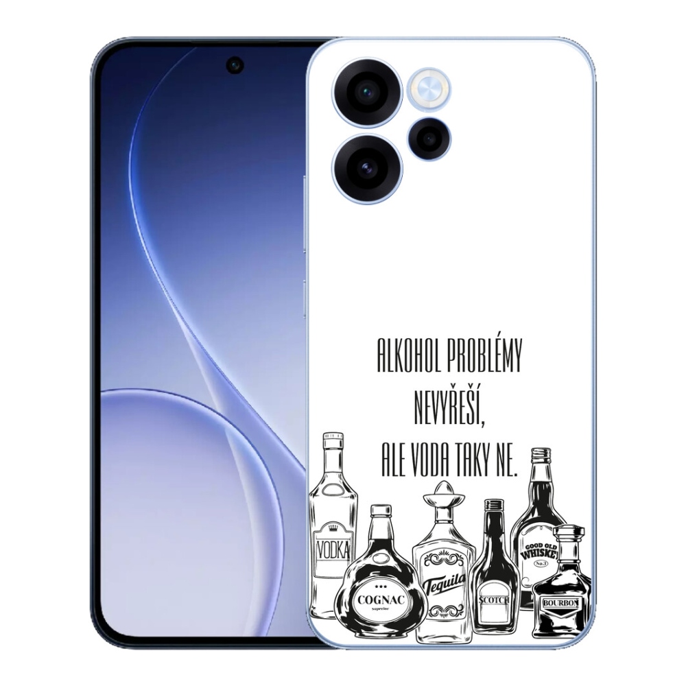 Gelový kryt mmCase na Oppo Reno 15 FS 5G - vtipný text bílé pozadí