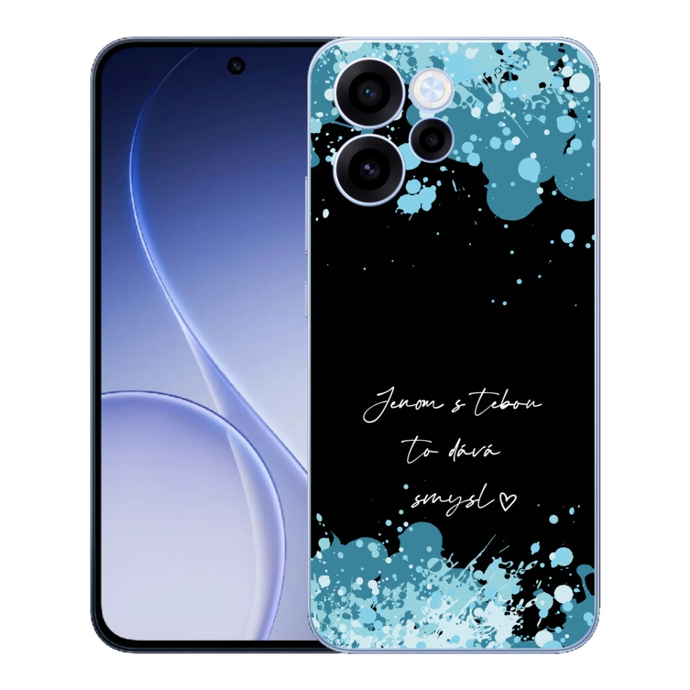 Gelový kryt mmCase na Oppo Reno 15 FS 5G - zamilovaný text černé pozadí