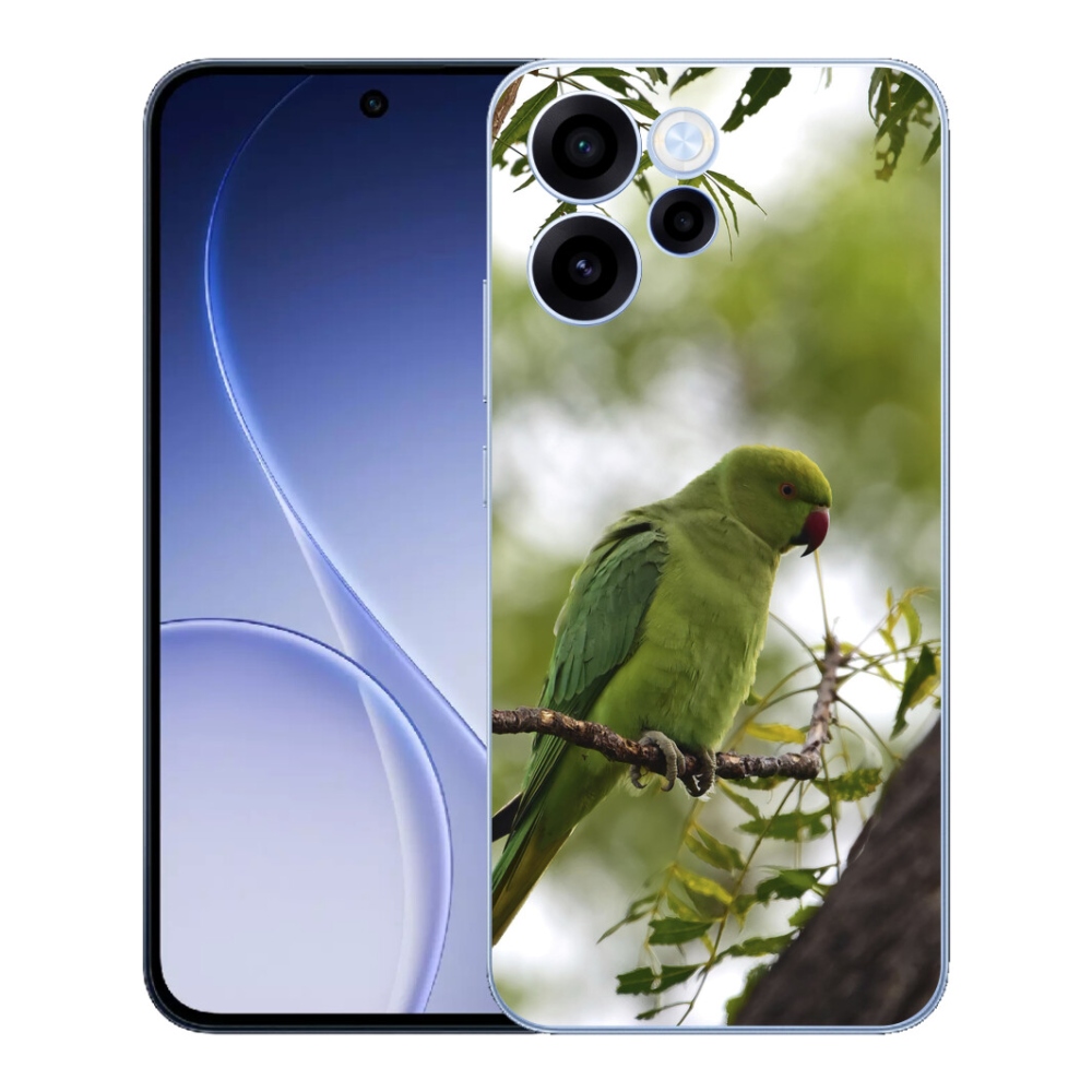 Gelový kryt mmCase na Oppo Reno 15 FS 5G - zelený papoušek