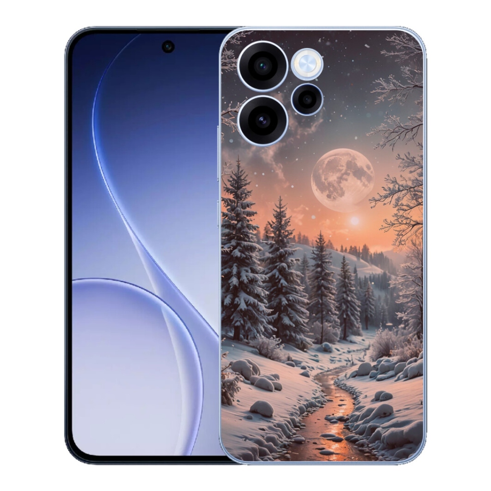 Gelový kryt mmCase na Oppo Reno 15 FS 5G - zimní krajina 2