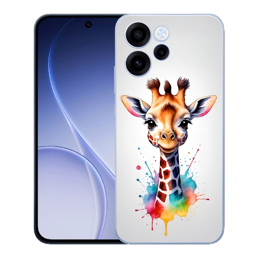 Gelový kryt mmCase na Oppo Reno 15 FS 5G - žirafa 1