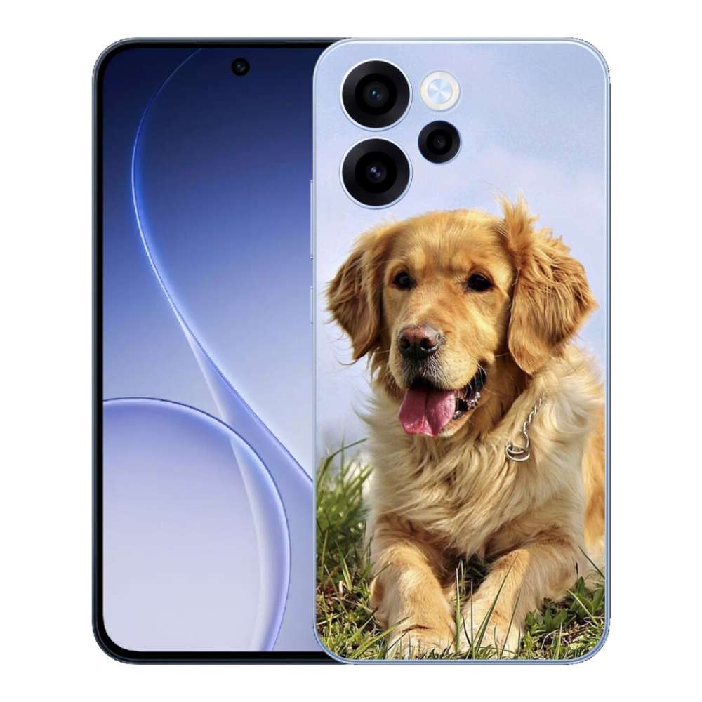 Gelový kryt mmCase na Oppo Reno 15 FS 5G - zlatý retrívr