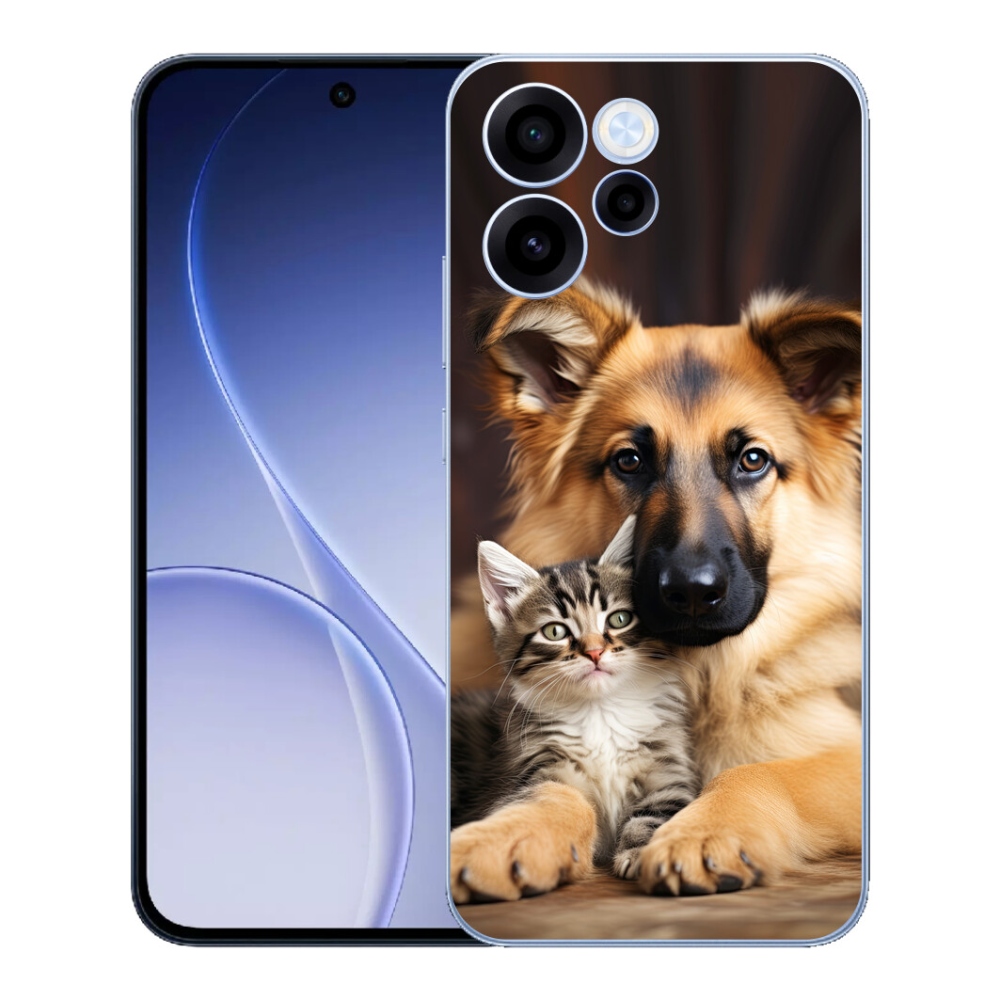 Gelový kryt mmCase na Oppo Reno 15 FS 5G - zvířecí přátelství