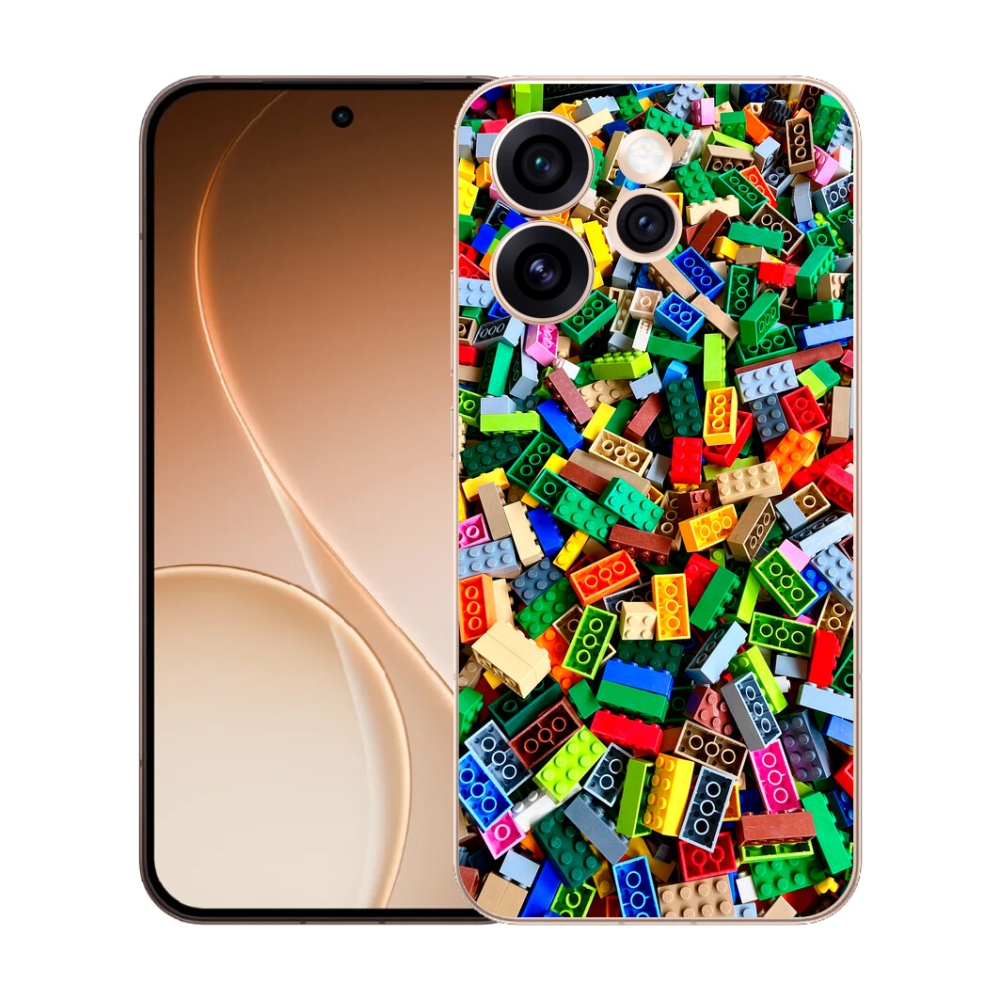 Gelový kryt mmCase na Oppo Reno 15 Pro 5G - barevné stavební kostky