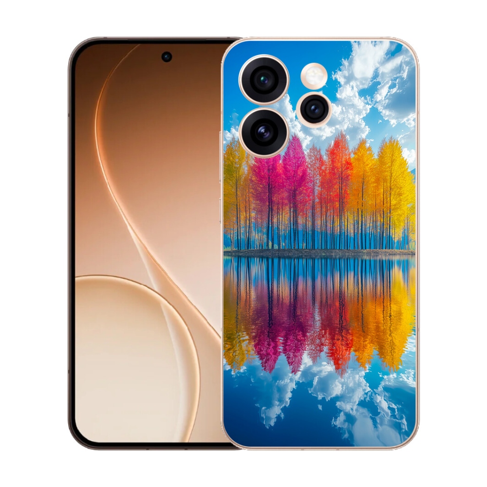 Gelový kryt mmCase na Oppo Reno 15 Pro 5G - barevné stromy