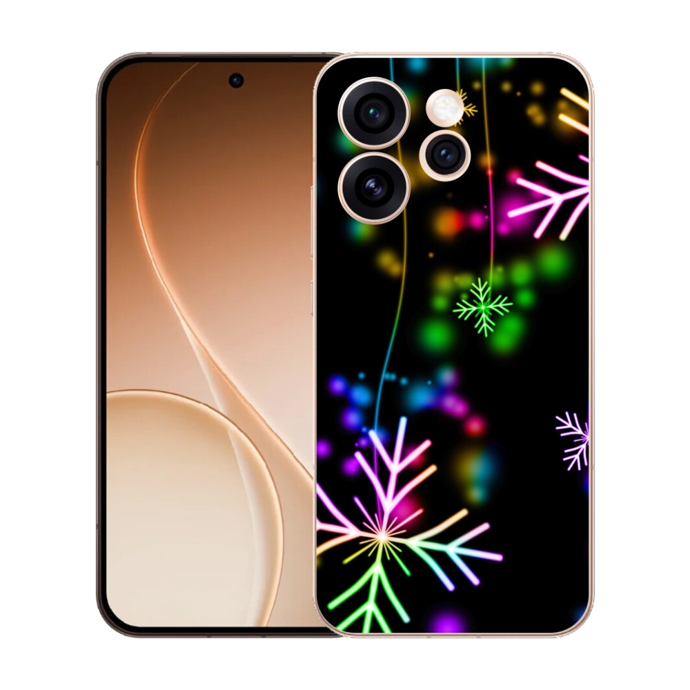 Gelový kryt mmCase na Oppo Reno 15 Pro 5G - barevné vločky