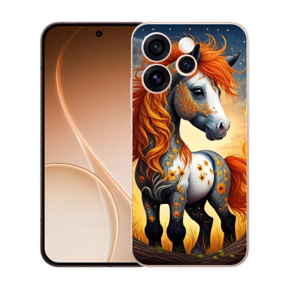 Gelový kryt mmCase na Oppo Reno 15 Pro 5G - barevný poník
