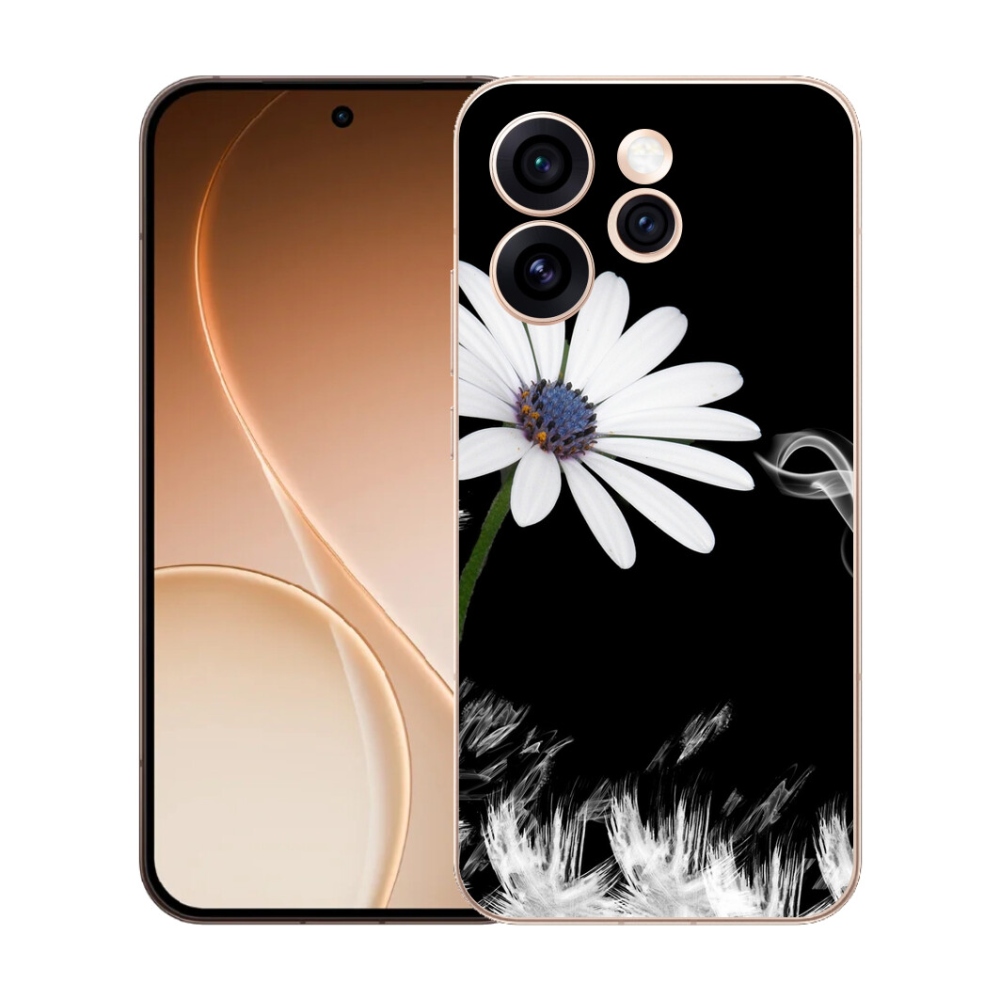 Gelový kryt mmCase na Oppo Reno 15 Pro 5G - bílá květina