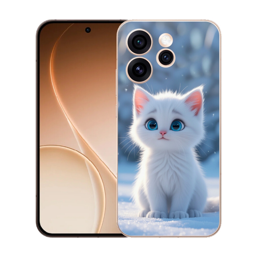 Gelový kryt mmCase na Oppo Reno 15 Pro 5G - bílé kotě 3