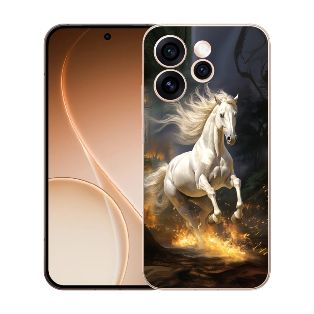 Gelový kryt mmCase na Oppo Reno 15 Pro 5G - bílý kůň 2