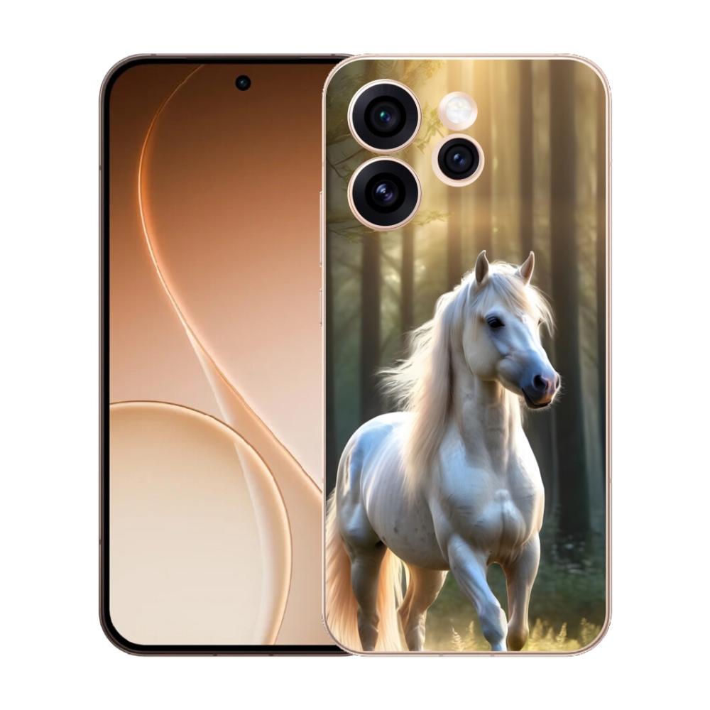Gelový kryt mmCase na Oppo Reno 15 Pro 5G - bílý kůň 3