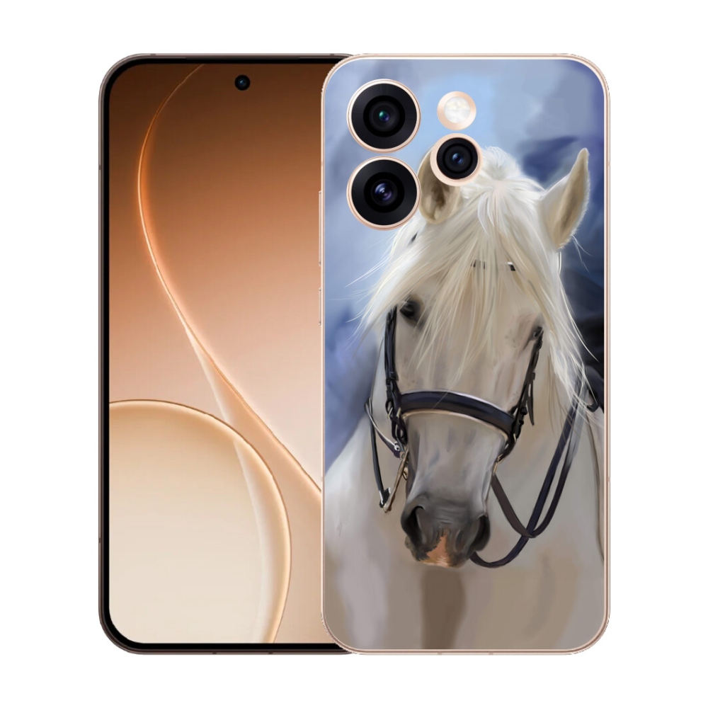 Gelový kryt mmCase na Oppo Reno 15 Pro 5G - bílý kůň