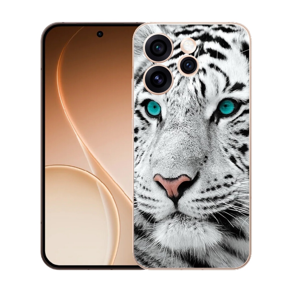 Gelový kryt mmCase na Oppo Reno 15 Pro 5G - bílý tygr