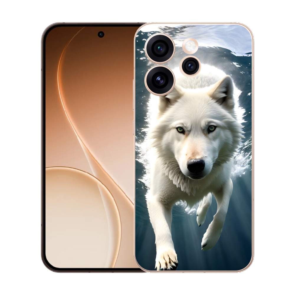 Gelový kryt mmCase na Oppo Reno 15 Pro 5G - bílý vlk