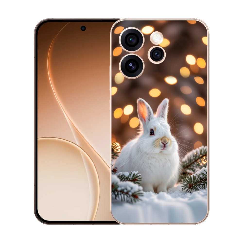 Gelový kryt mmCase na Oppo Reno 15 Pro 5G - bílý zajíc