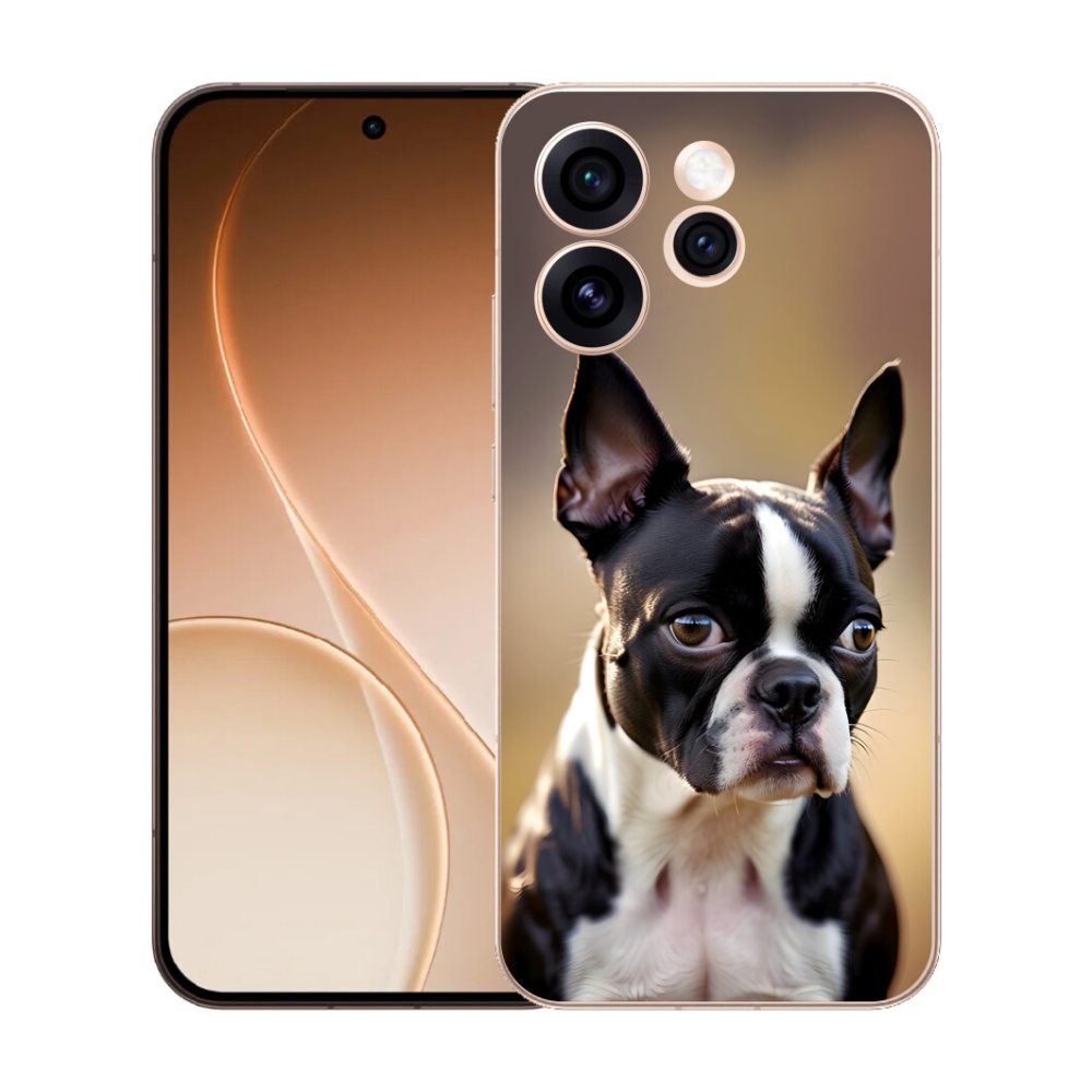 Gelový kryt mmCase na Oppo Reno 15 Pro 5G - bostonský teriér