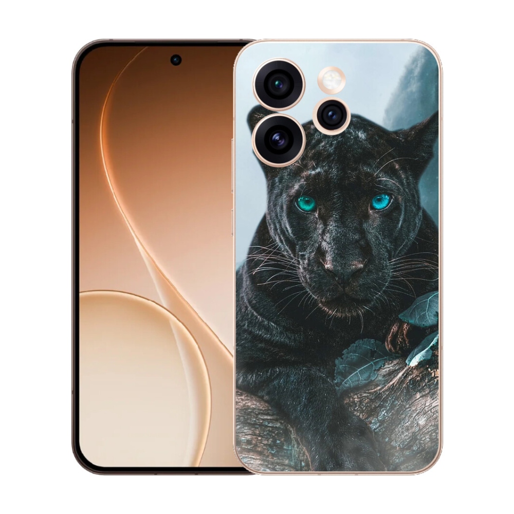 Gelový kryt mmCase na Oppo Reno 15 Pro 5G - černý panter