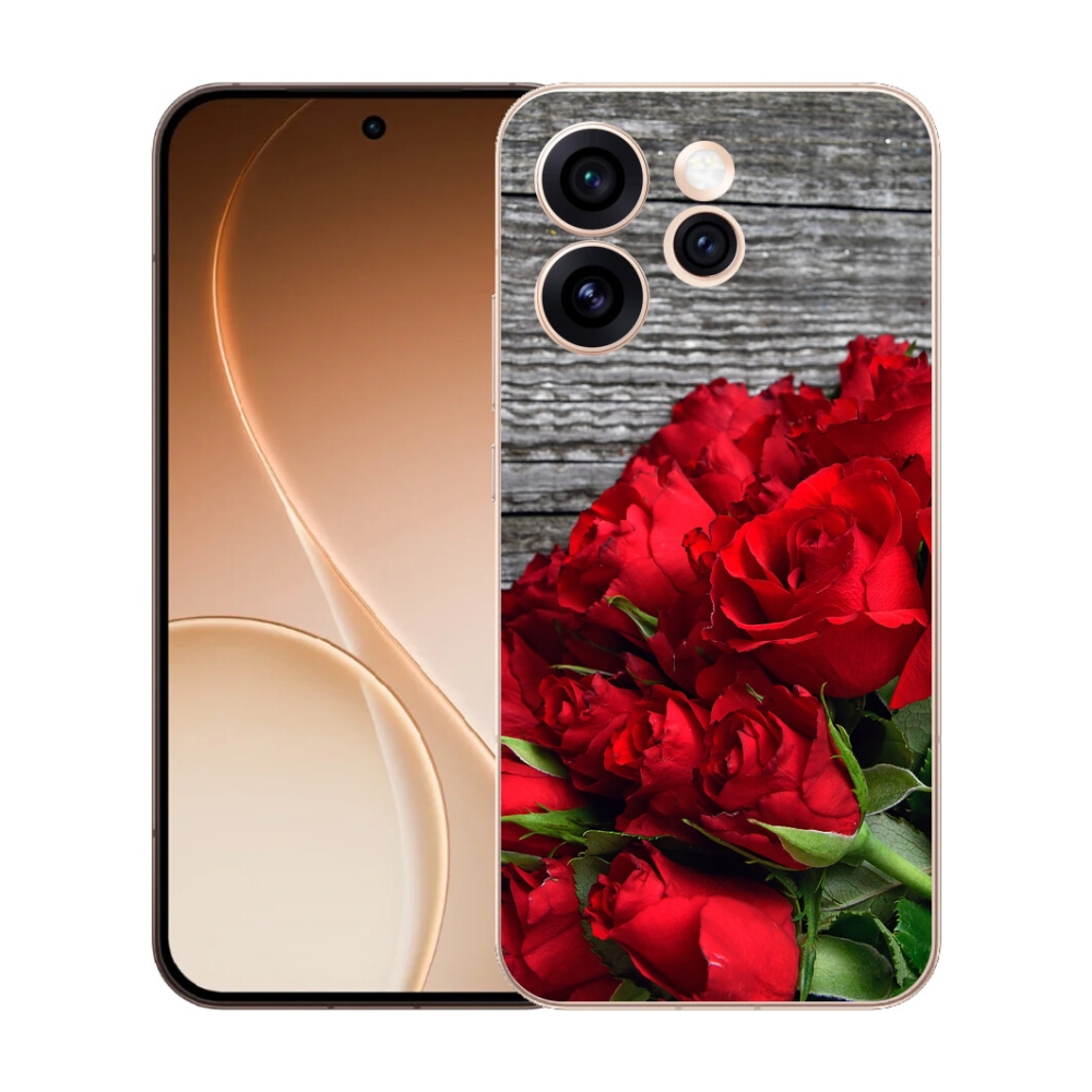 Gelový kryt mmCase na Oppo Reno 15 Pro 5G - červené růže