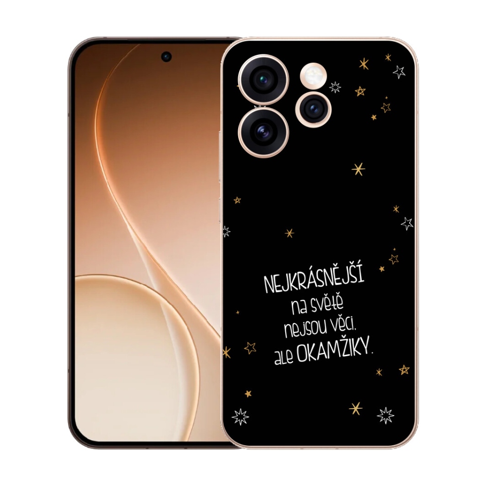 Gelový kryt mmCase na Oppo Reno 15 Pro 5G - citát 4 černé pozadí