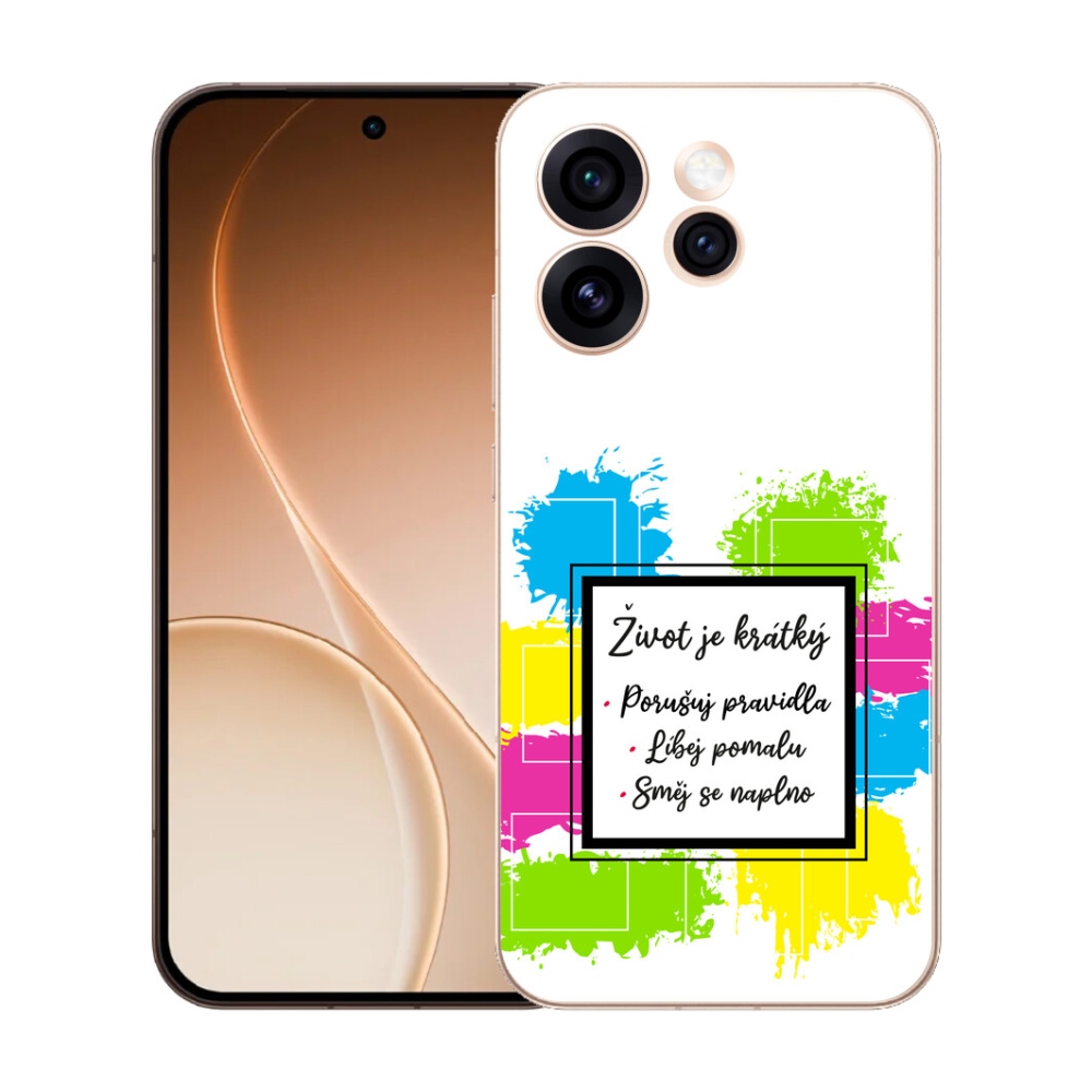 Gelový kryt mmCase na Oppo Reno 15 Pro 5G - citát 5 bílé pozadí
