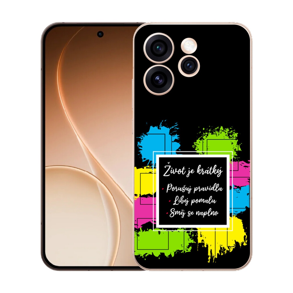 Gelový kryt mmCase na Oppo Reno 15 Pro 5G - citát 5 černé pozadí