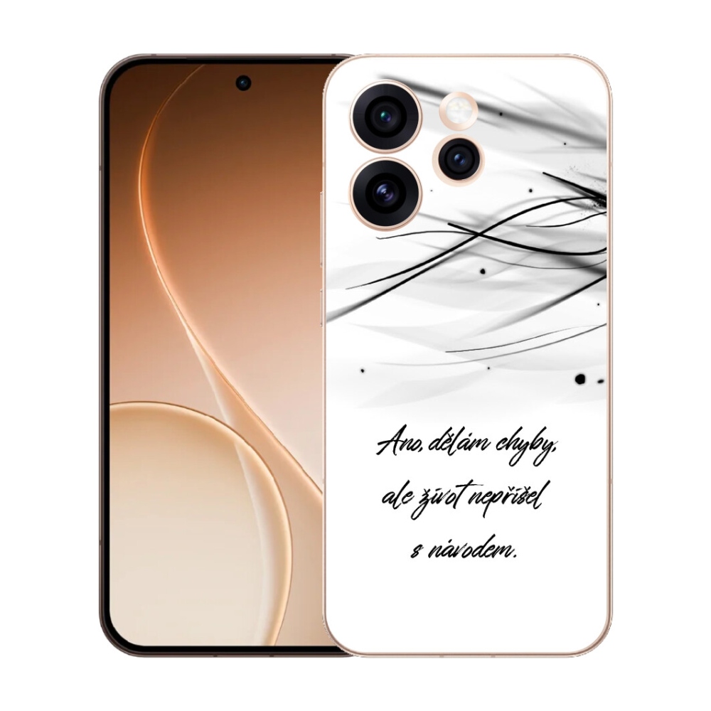 Gelový kryt mmCase na Oppo Reno 15 Pro 5G - citát bílé pozadí