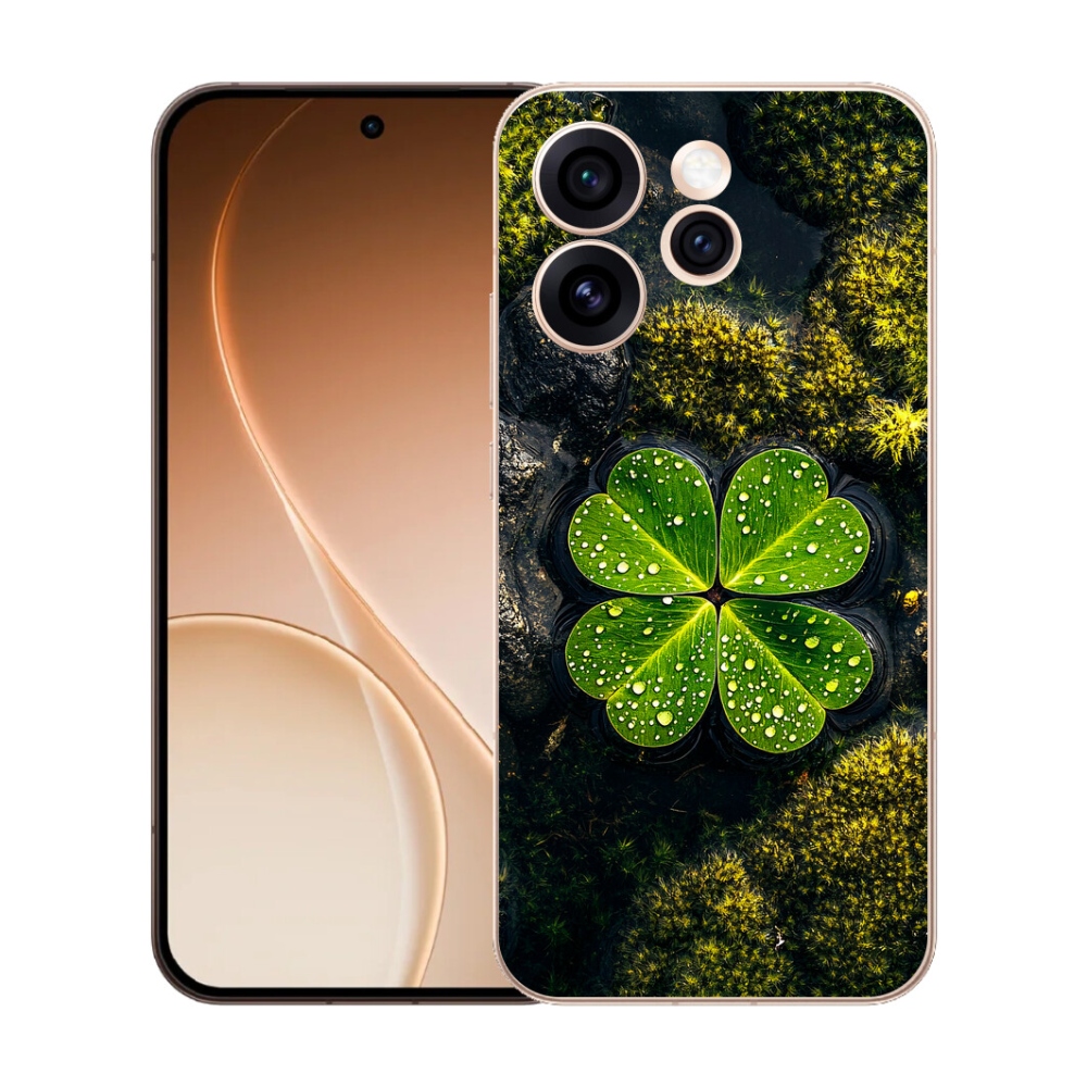Gelový kryt mmCase na Oppo Reno 15 Pro 5G - čtyřlístek