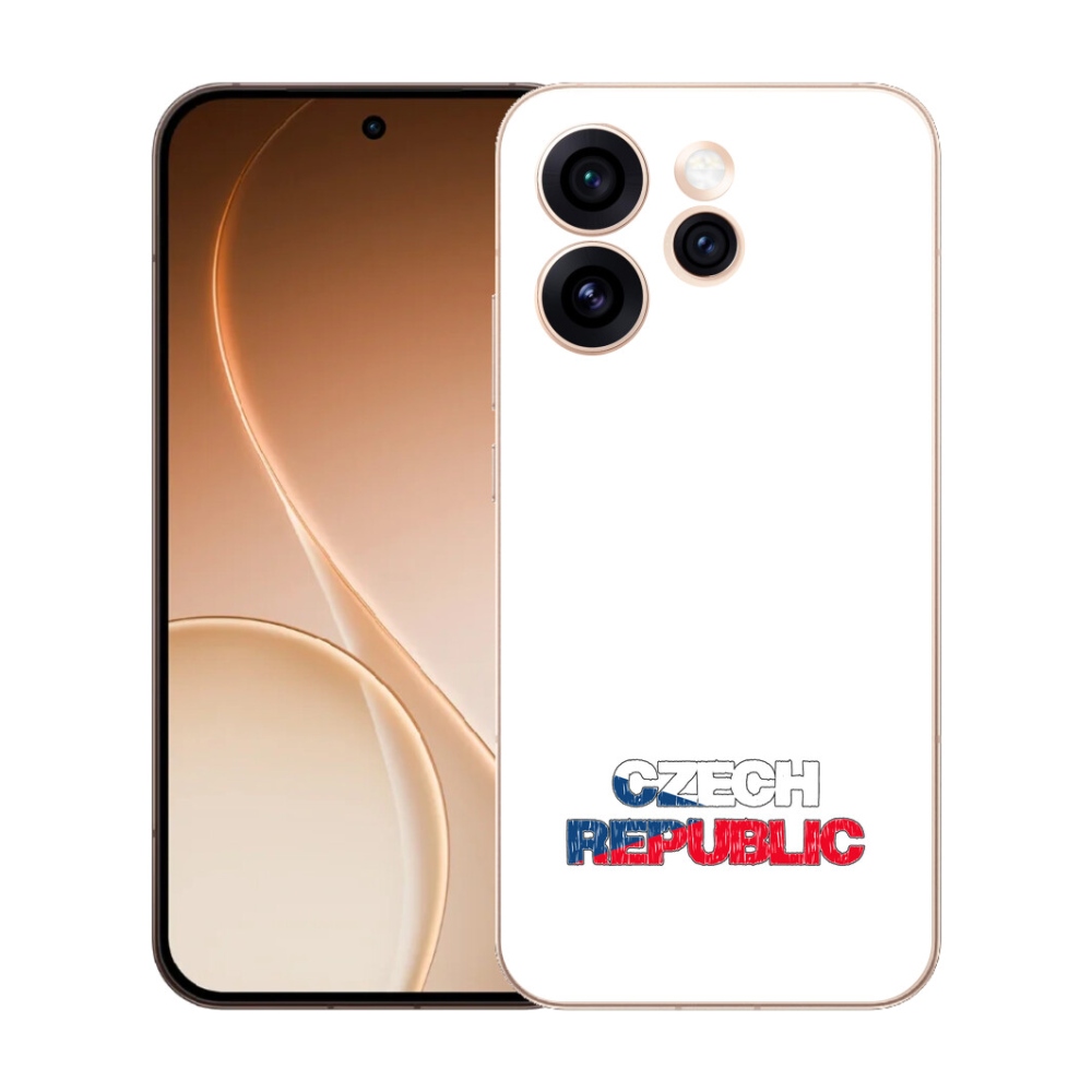 Gelový kryt mmCase na Oppo Reno 15 Pro 5G - Czech Republic bílé pozadí